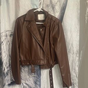 Active USA Brown Leather Jacket
